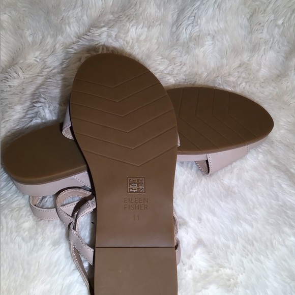 Eileen Fisher Womens Demo Khaki Ankle Strap Sandals Size 11 - Picture 8 of 8